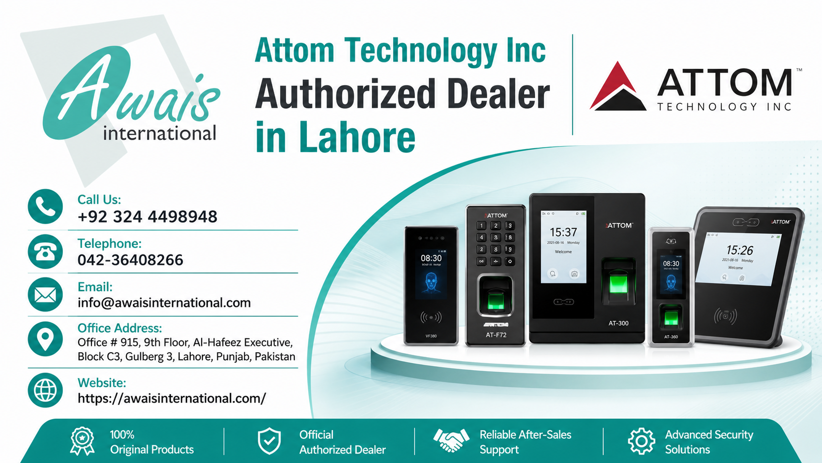 Attom Technology Inc Authorized Dealer in Lahore