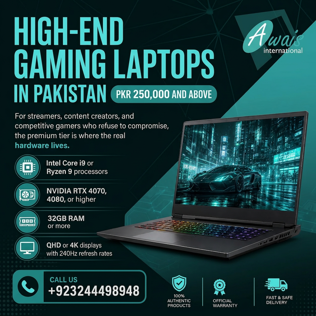 High-End Gaming Laptops in Pakistan (PKR 250,000 and Above) by Awais International